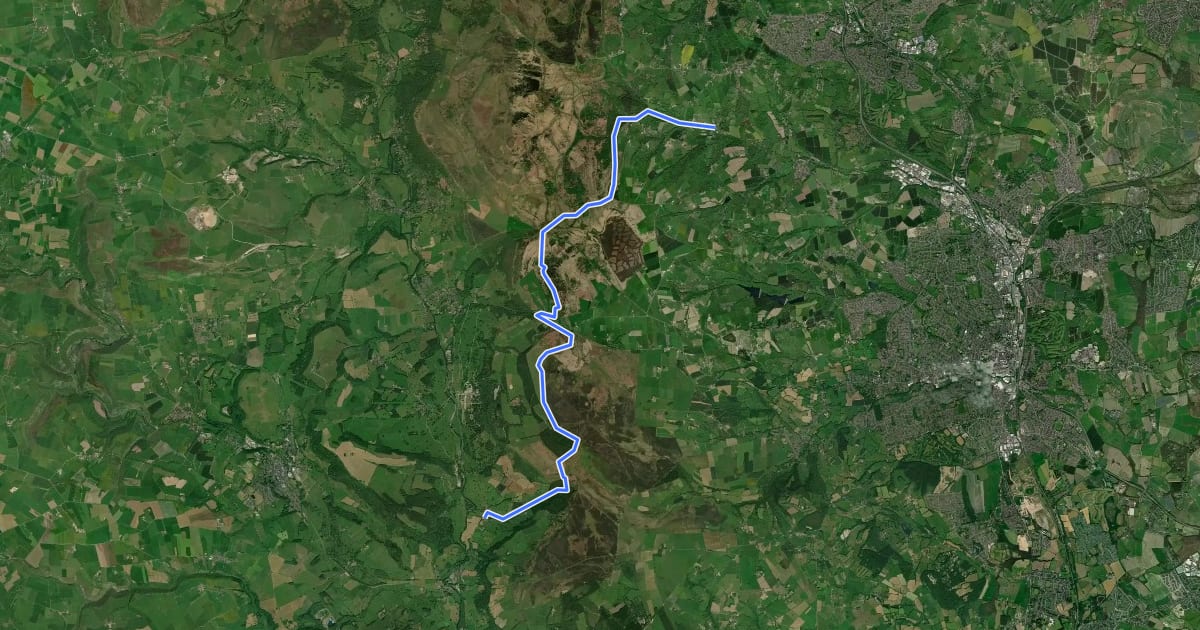 Маршрут Peak District Boundary Walk Stage 11 на спутниковом снимке