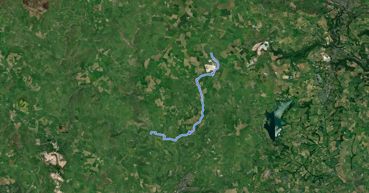 Маршрут Peak District Boundary Walk Stage 14 на спутниковом снимке