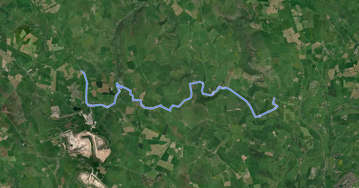 Маршрут Peak District Boundary Walk Stage 15 на спутниковом снимке
