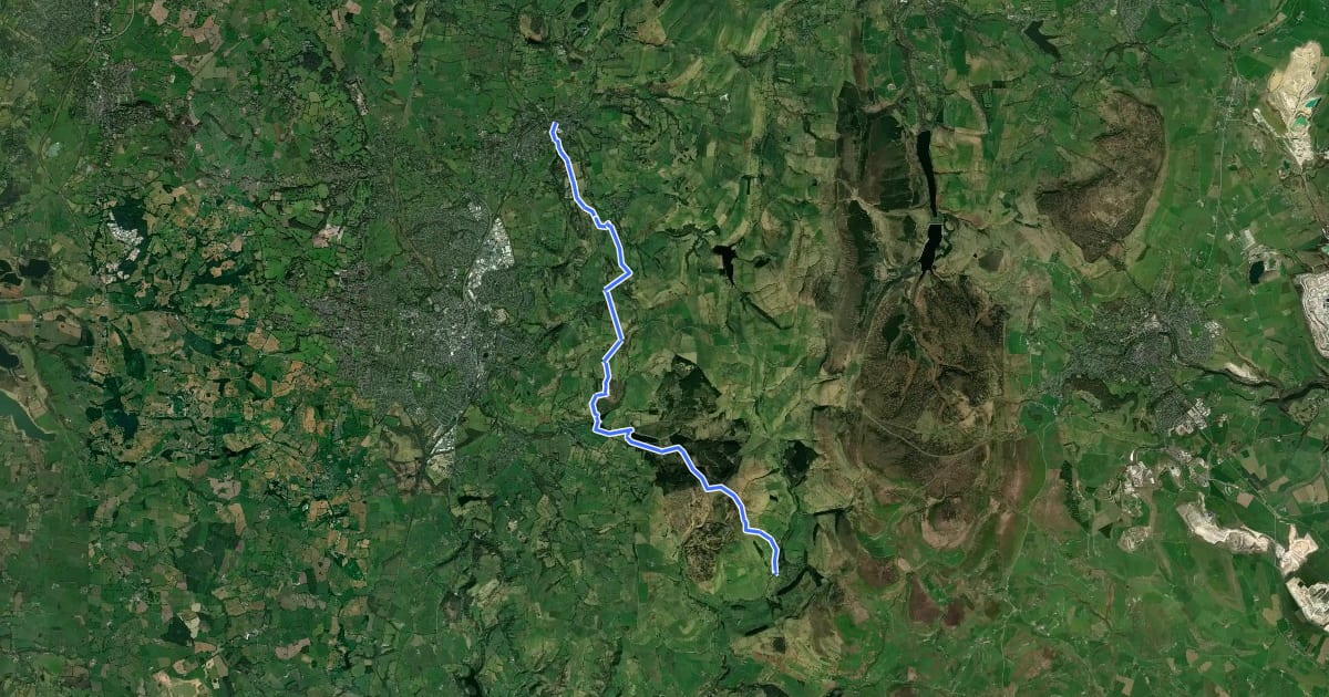 Маршрут Peak District Boundary Walk Stage 18 на спутниковом снимке
