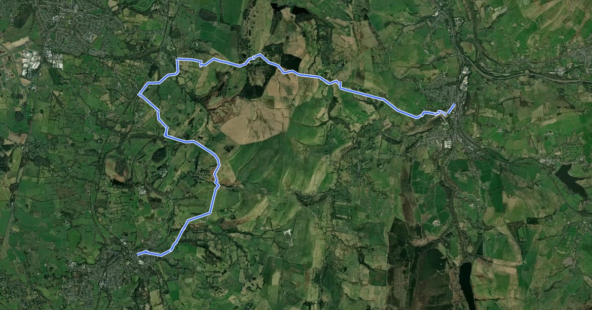 Маршрут Peak District Boundary Walk Stage 19 на спутниковом снимке