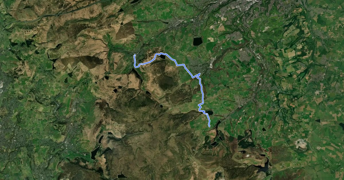 Маршрут Peak District Boundary Walk Stage 6 на спутниковом снимке