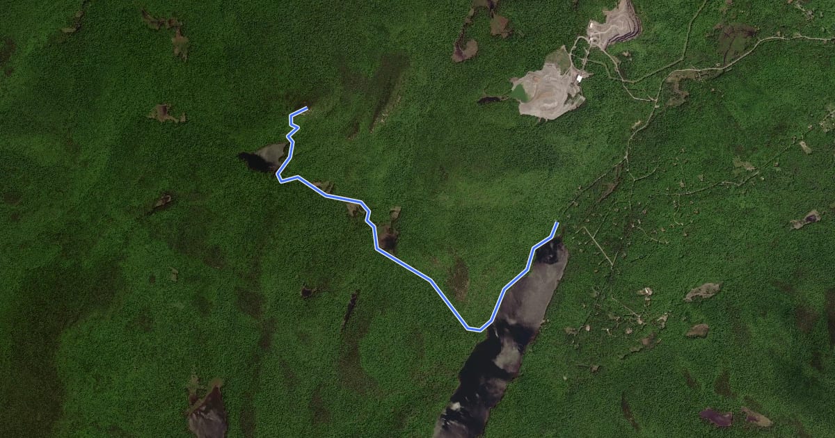 Маршрут Peaked Mountain Trail на спутниковом снимке