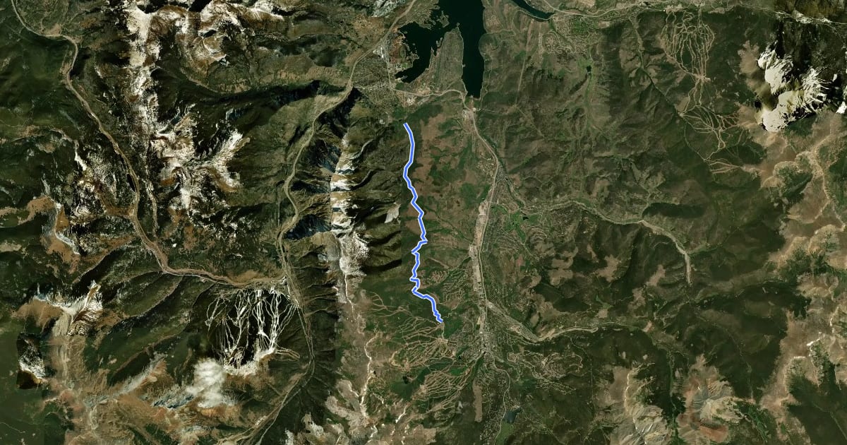 Маршрут Peaks Trail на спутниковом снимке