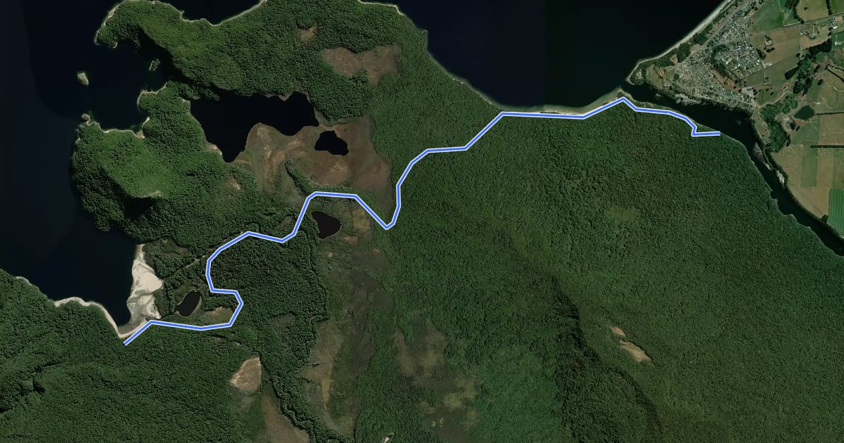 Маршрут Pearl Harbour to Hope Arm Track на спутниковом снимке