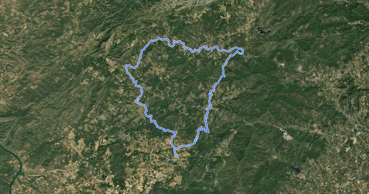 Маршрут Pedals del vi: paisatges DOQ Priorat на спутниковом снимке