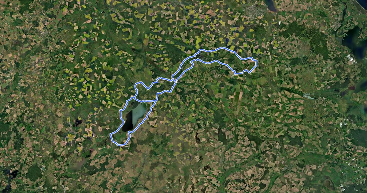 Маршрут Peenetal Rundweg на спутниковом снимке