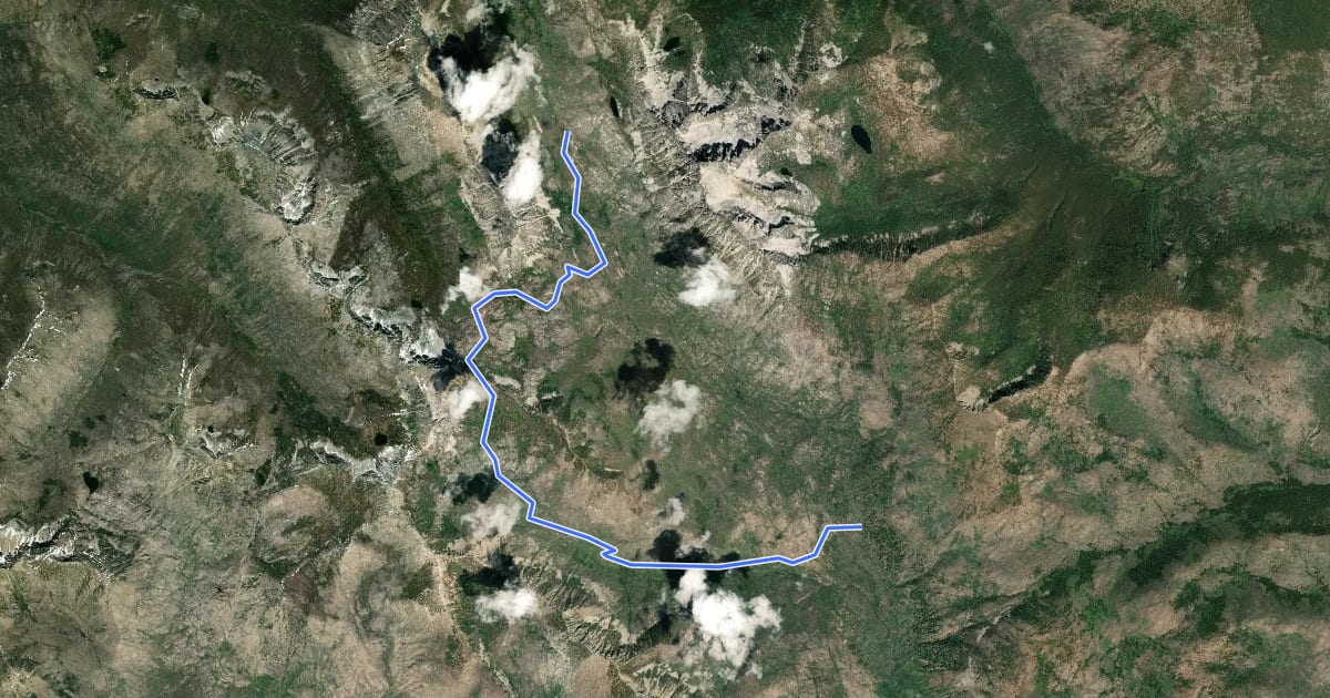 Маршрут Peepsight Trail на спутниковом снимке