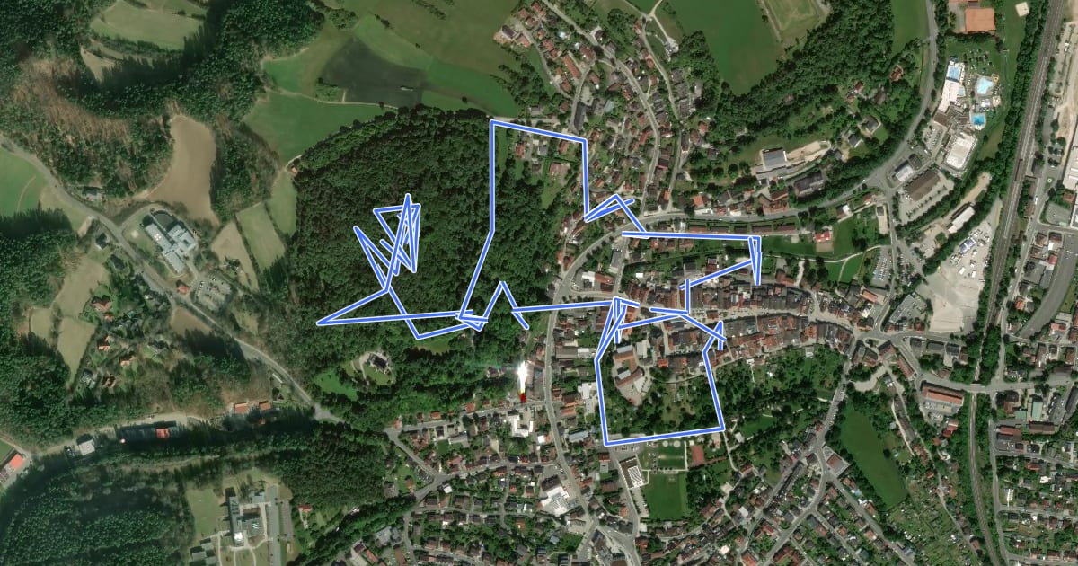 Маршрут Pegnitz Stadtspaziergang на спутниковом снимке