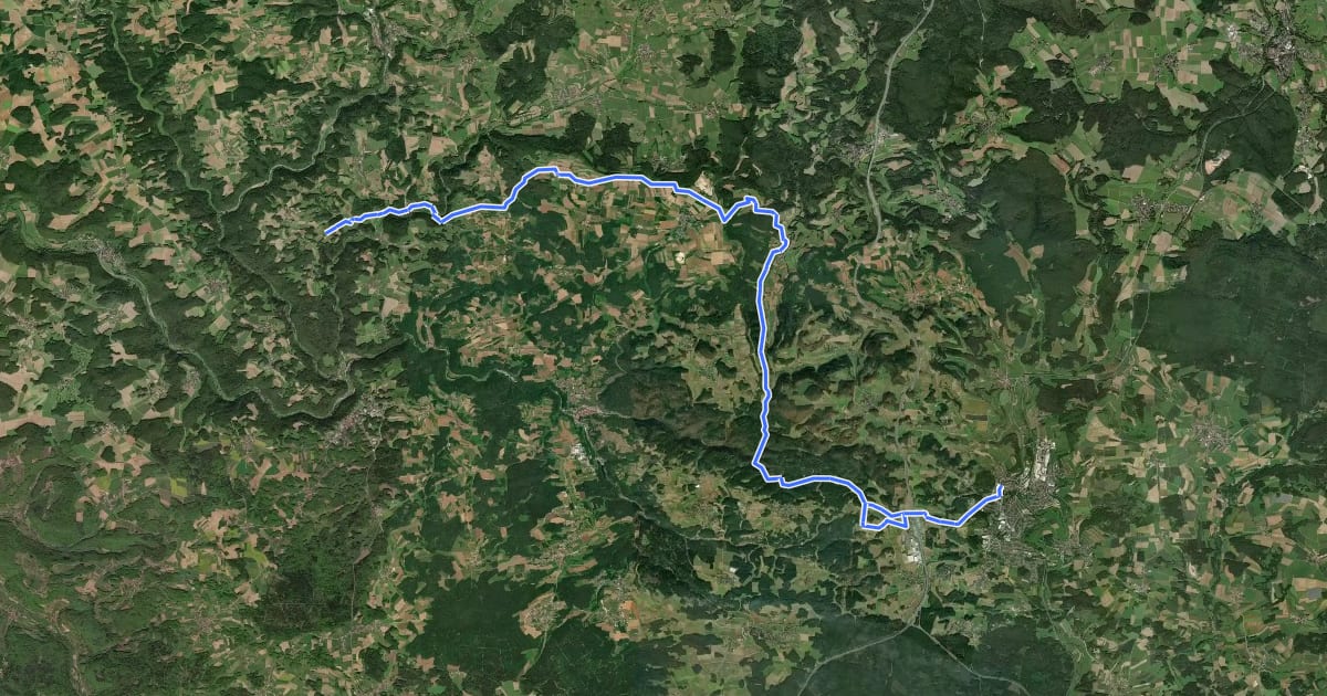 Маршрут Pegnitz - Weiße Marter bei Köttweinsdorf на спутниковом снимке
