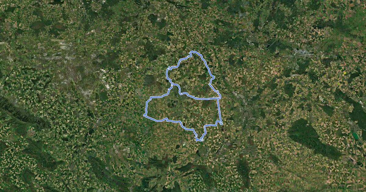 Маршрут Peiner Wasserroute на спутниковом снимке