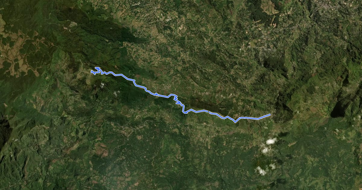 Маршрут Pekoe Trail - Stage 12 - Udaweriya to Haputale на спутниковом снимке
