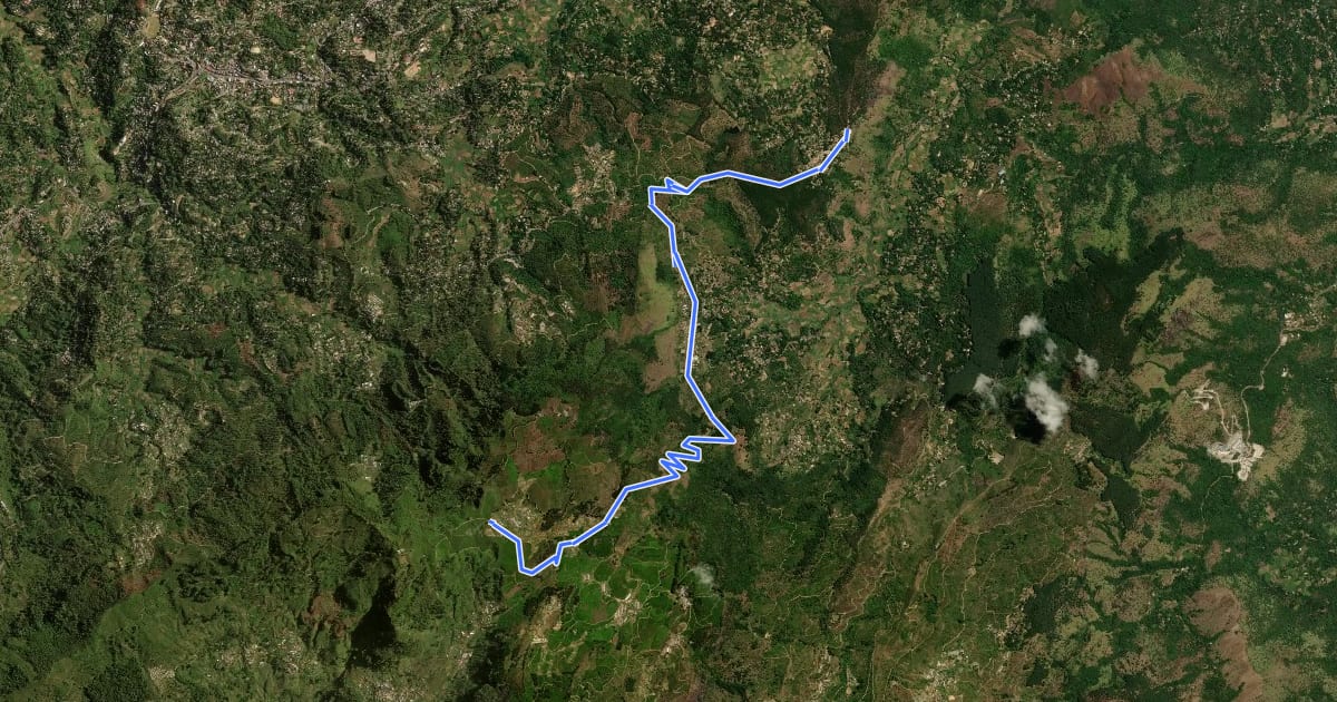Маршрут Pekoe Trail - Stage 14 - St. Catherine (Lipton Seat) To Makulella на спутниковом снимке