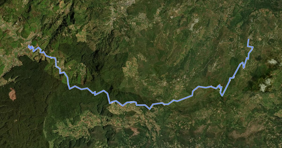 Маршрут Pekoe Trail - Stage 21 - Uda Pussellawa to Kandapola на спутниковом снимке