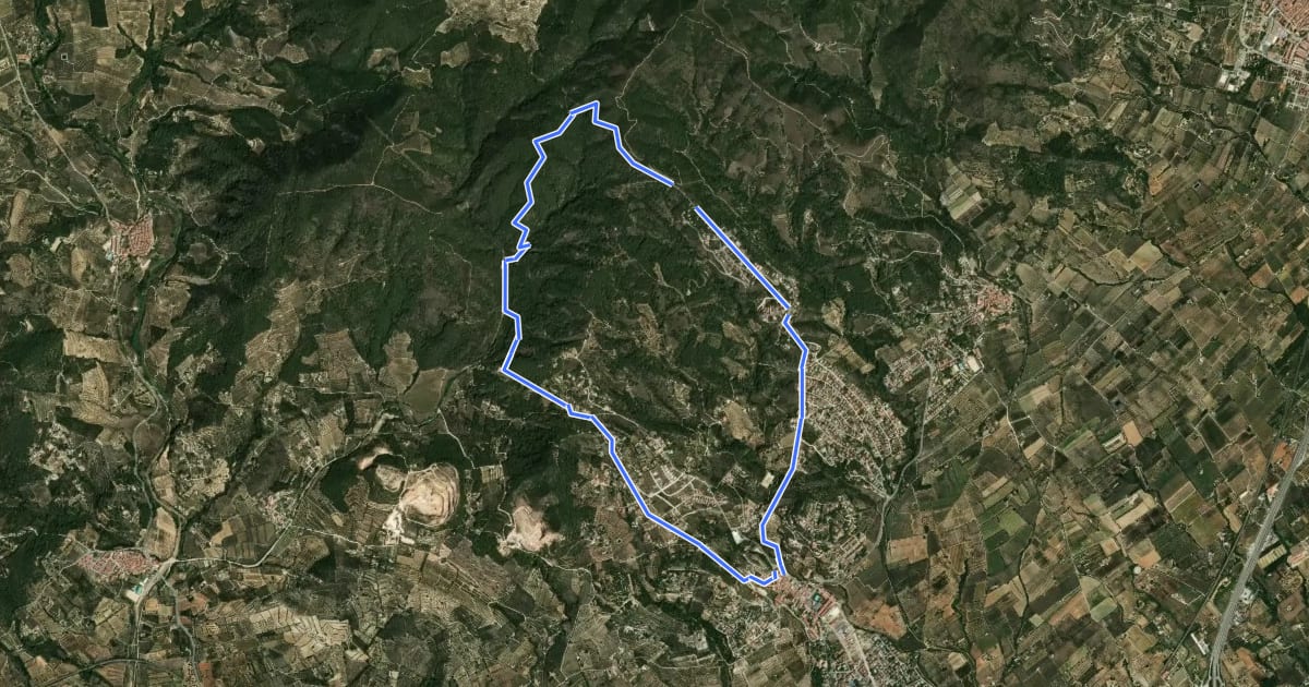 Маршрут Pel camí de Prades на спутниковом снимке
