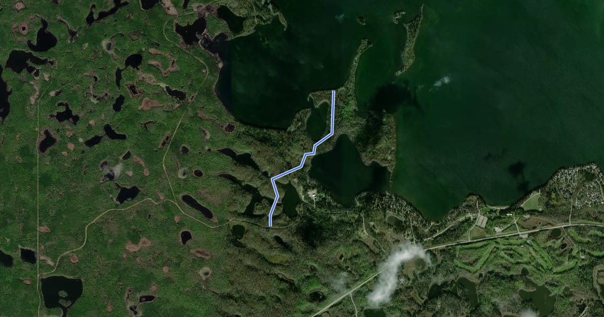 Маршрут Pelly Point Trail на спутниковом снимке