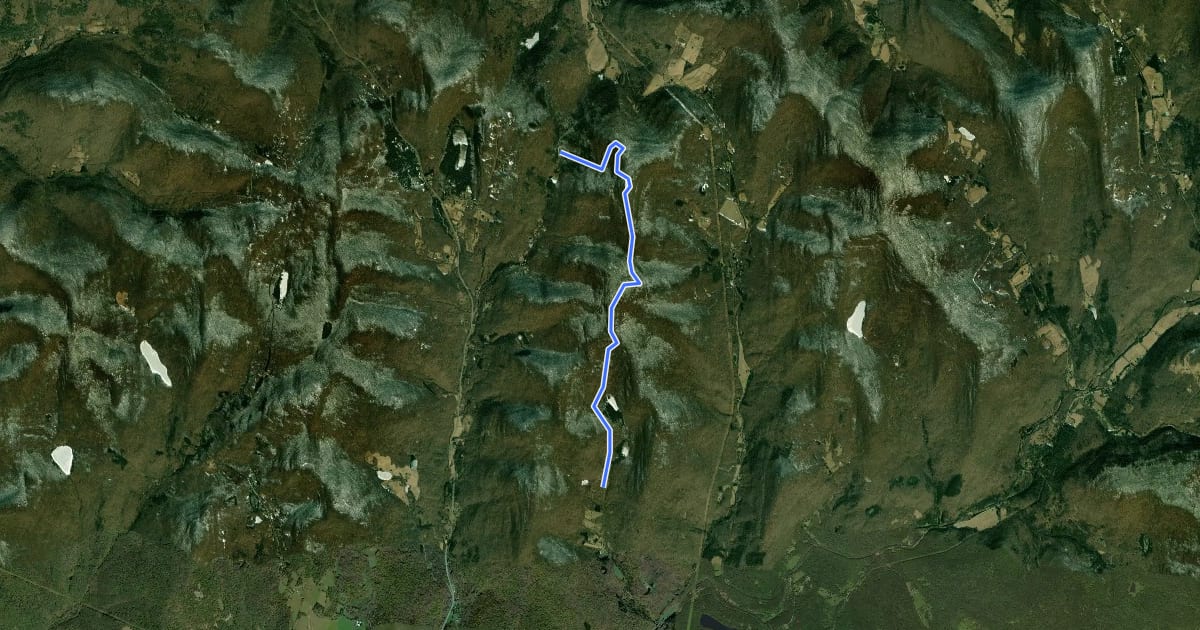 Маршрут Pelnor Hollow Trail на спутниковом снимке
