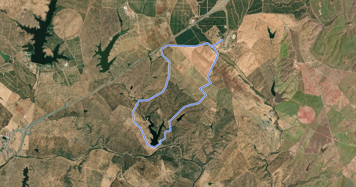 Маршрут Pelos Montes do Cantinho da Ribeira на спутниковом снимке