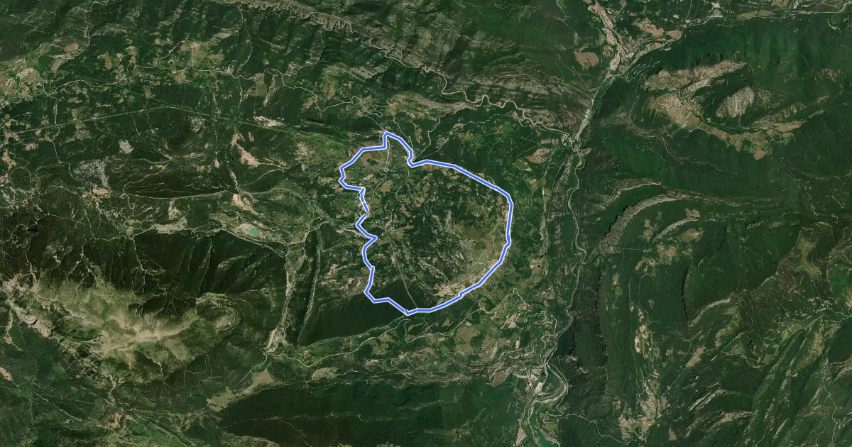 Маршрут Pels Cingles de Vallcebre на спутниковом снимке