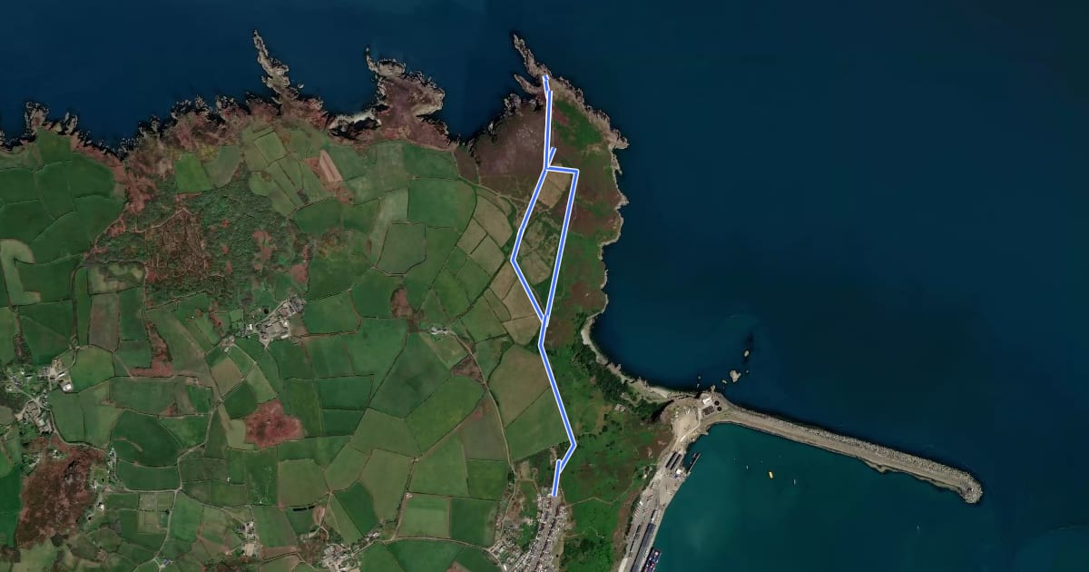 Маршрут Pen Anglas Headland Walk, Pembroke на спутниковом снимке