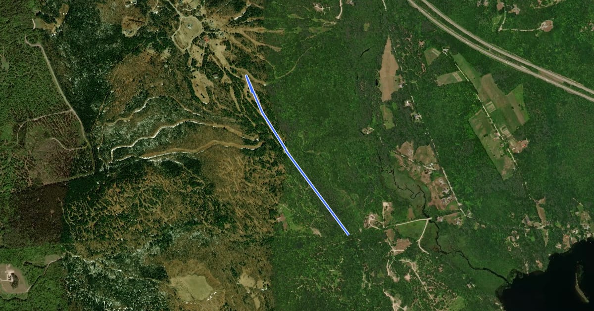 Маршрут Penacook Path на спутниковом снимке