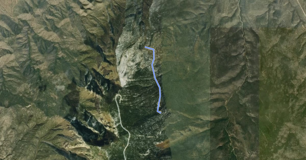 Маршрут Penasco Blanco Trail на спутниковом снимке
