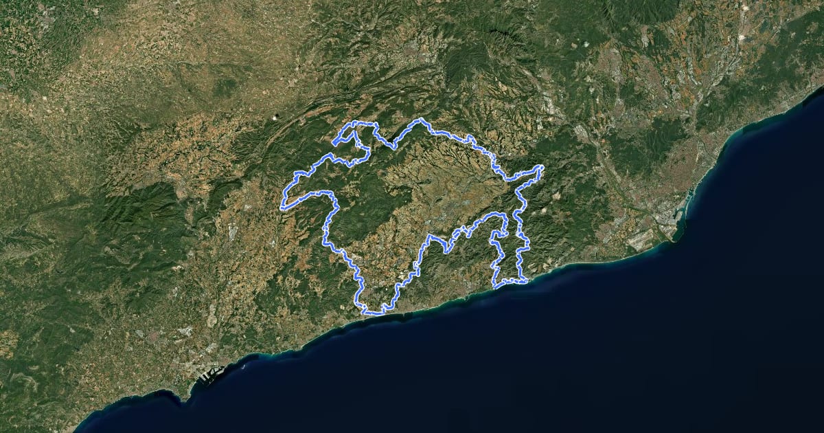Маршрут Penedès 360 Mountain Bike (ruta 5 dies) на спутниковом снимке