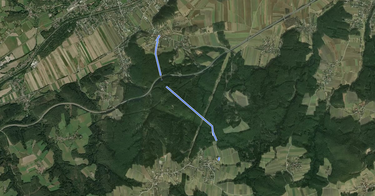 Маршрут Penker Kirchenweg на спутниковом снимке