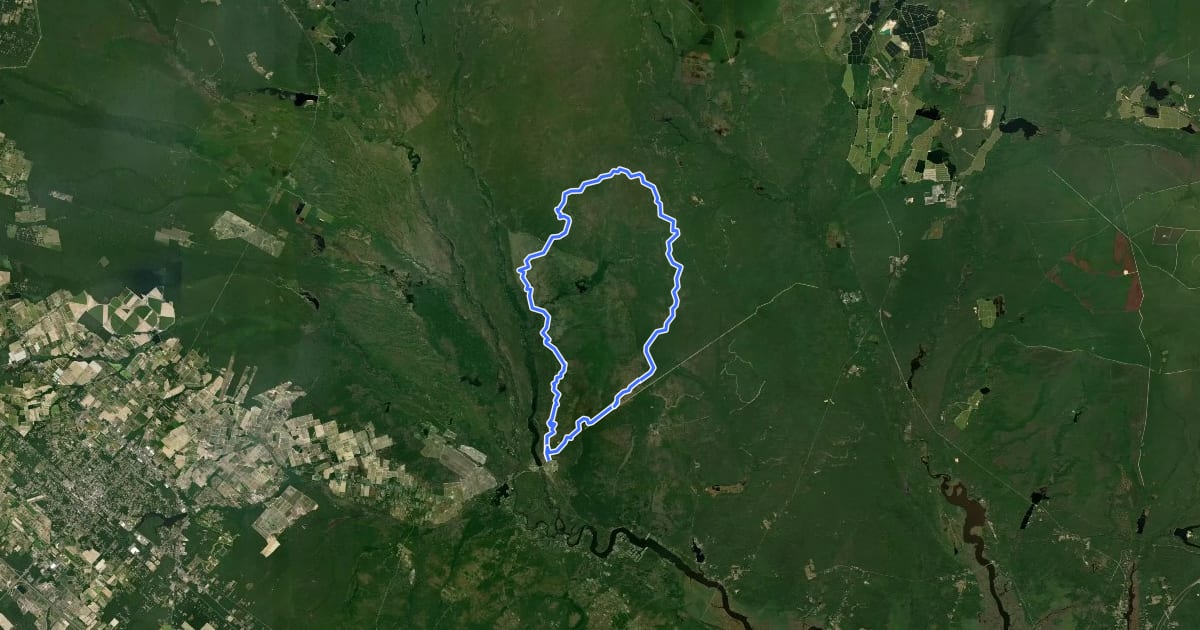 Маршрут Penn Branch Trail на спутниковом снимке