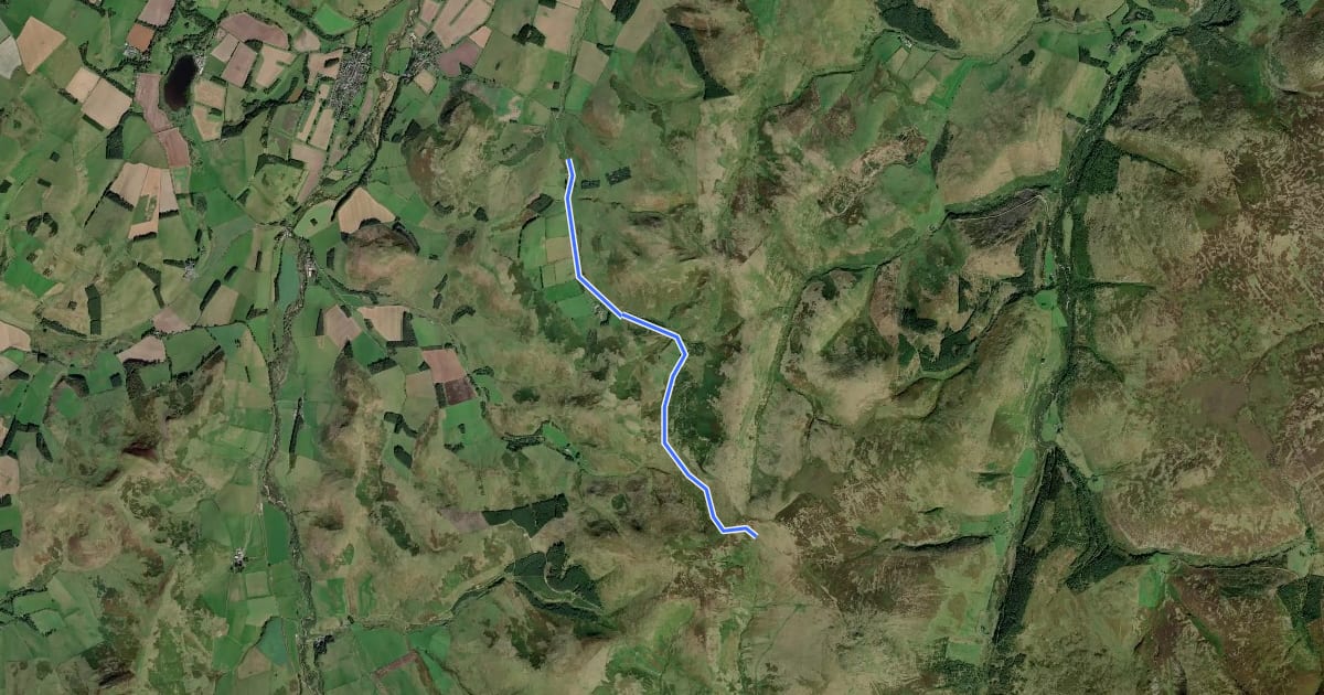 Маршрут Pennine Way (Tan Hill to Kirk Yetholm) - deviation на спутниковом снимке