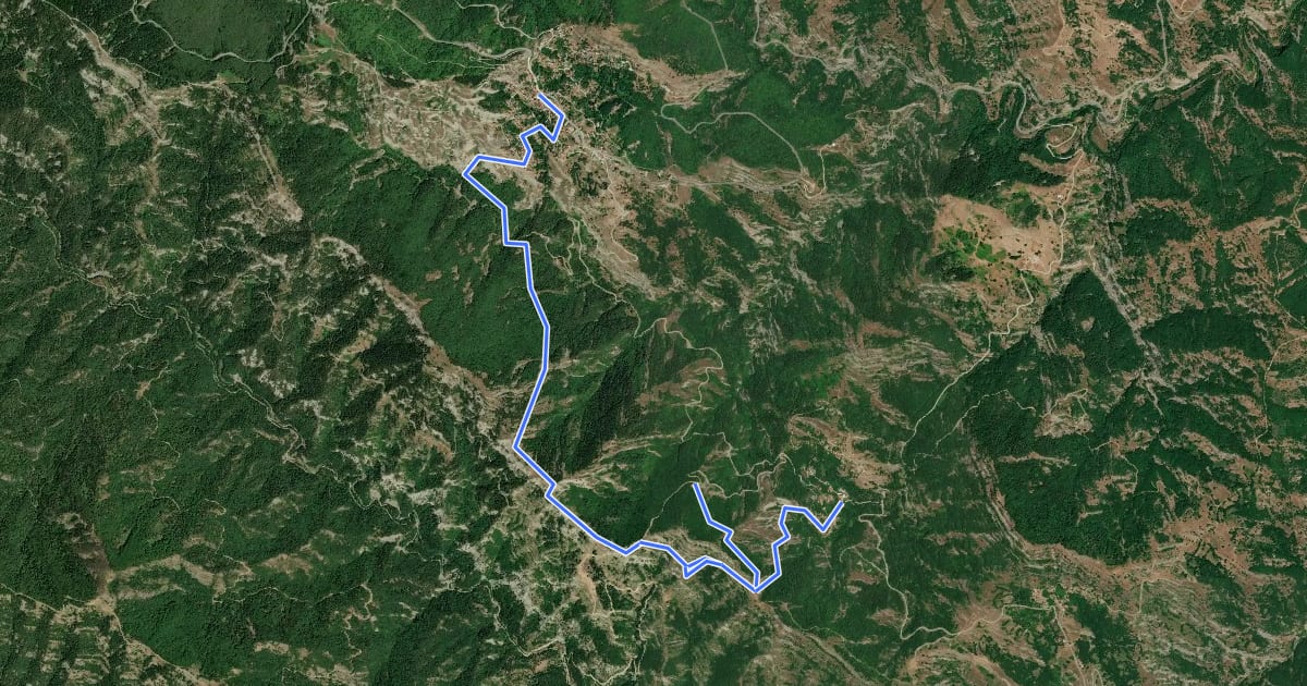 Маршрут Pentalofos Dilofo Trail на спутниковом снимке