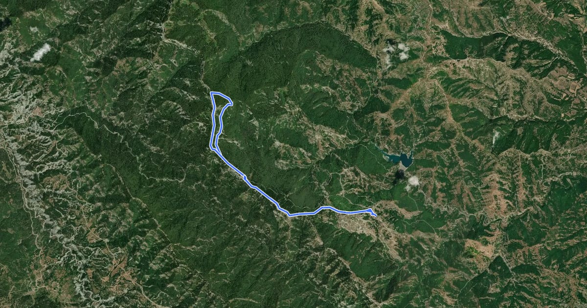 Маршрут Pentalofos Voio Profitis Ilias Trail на спутниковом снимке