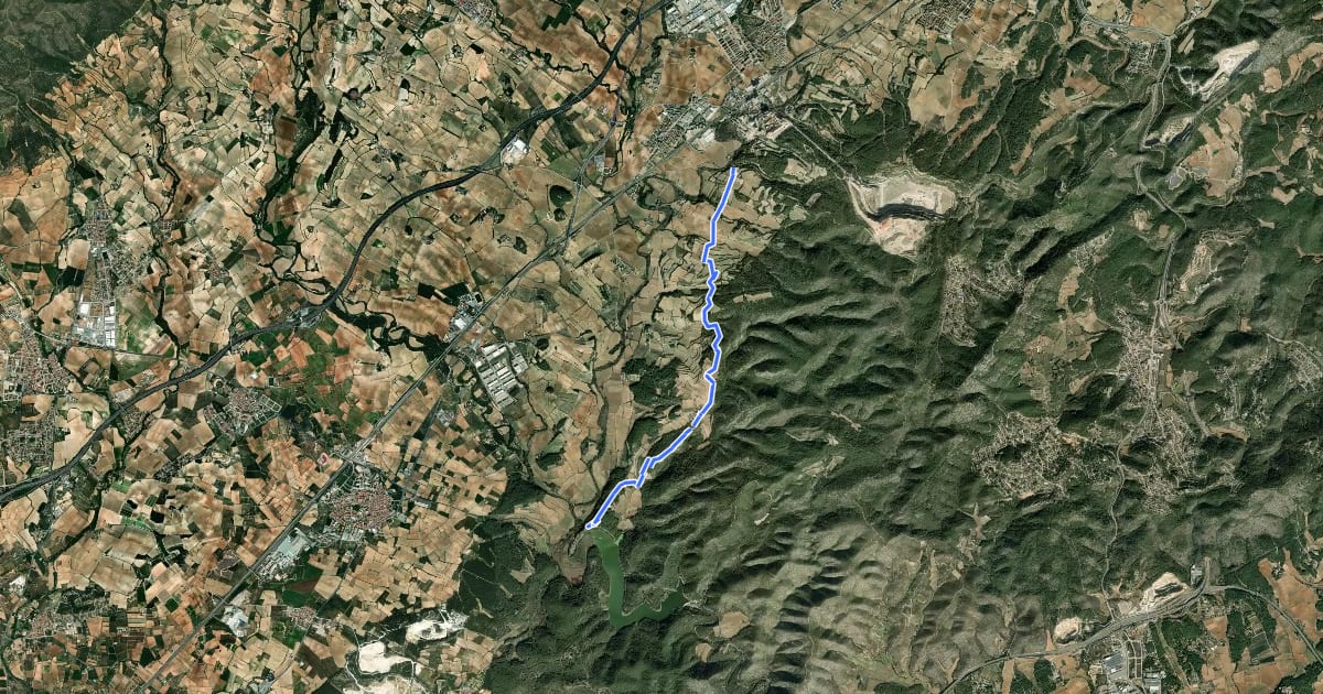 Маршрут Penyafort-Castellet на спутниковом снимке