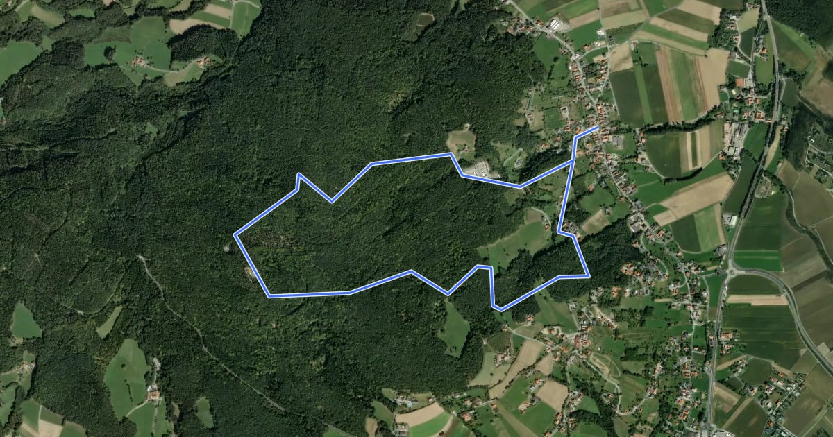 Маршрут Penzendorf Wanderweg 4 на спутниковом снимке