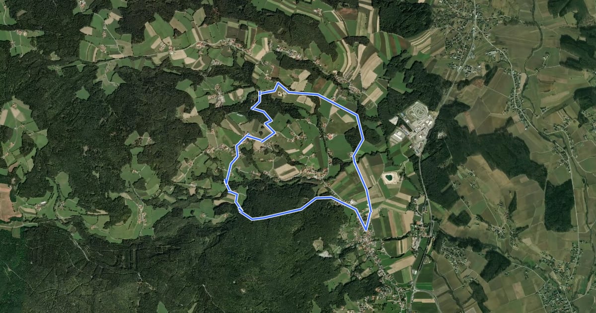 Маршрут Penzendorf Wanderweg 6 на спутниковом снимке