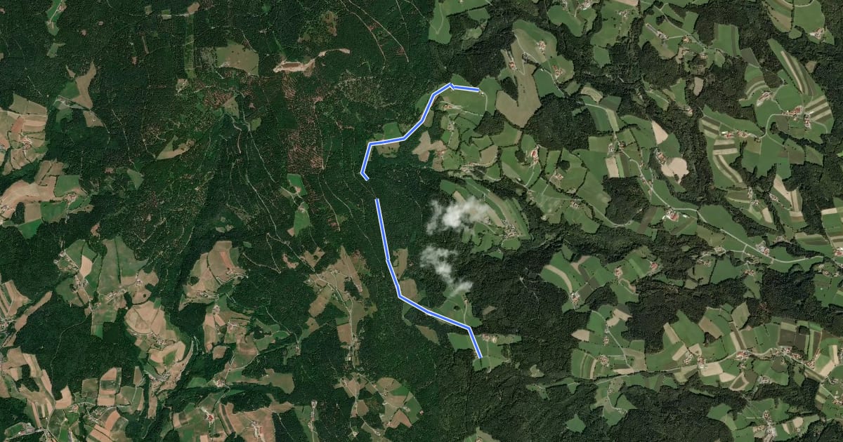 Маршрут Penzendorf Wanderweg 8a на спутниковом снимке