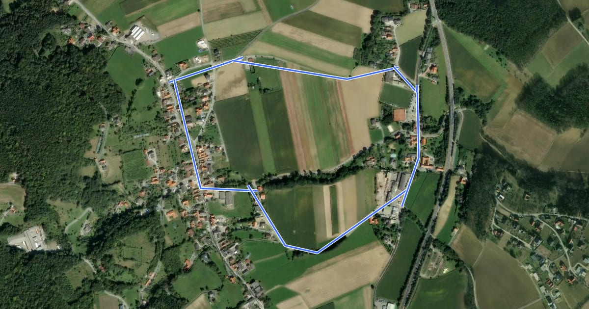 Маршрут Penzendorfweg 1 на спутниковом снимке
