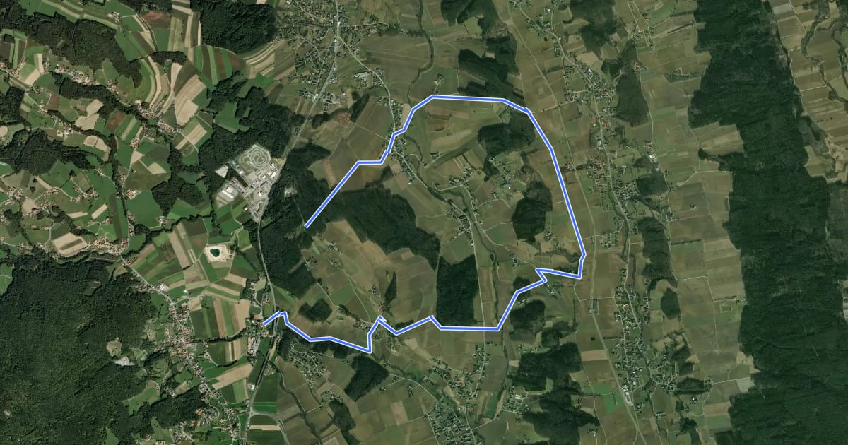Маршрут Penzendorfweg 9 на спутниковом снимке