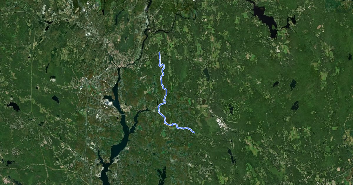 Маршрут Pequot Trail на спутниковом снимке