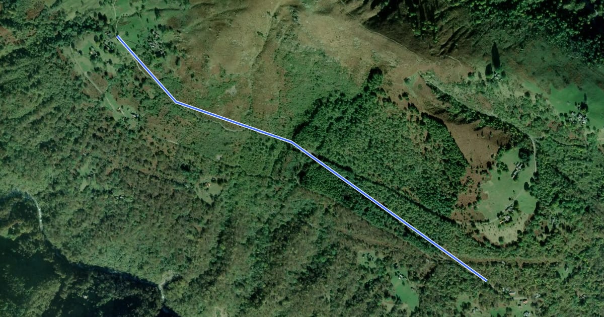 Маршрут Per Alpe Muggiolo на спутниковом снимке