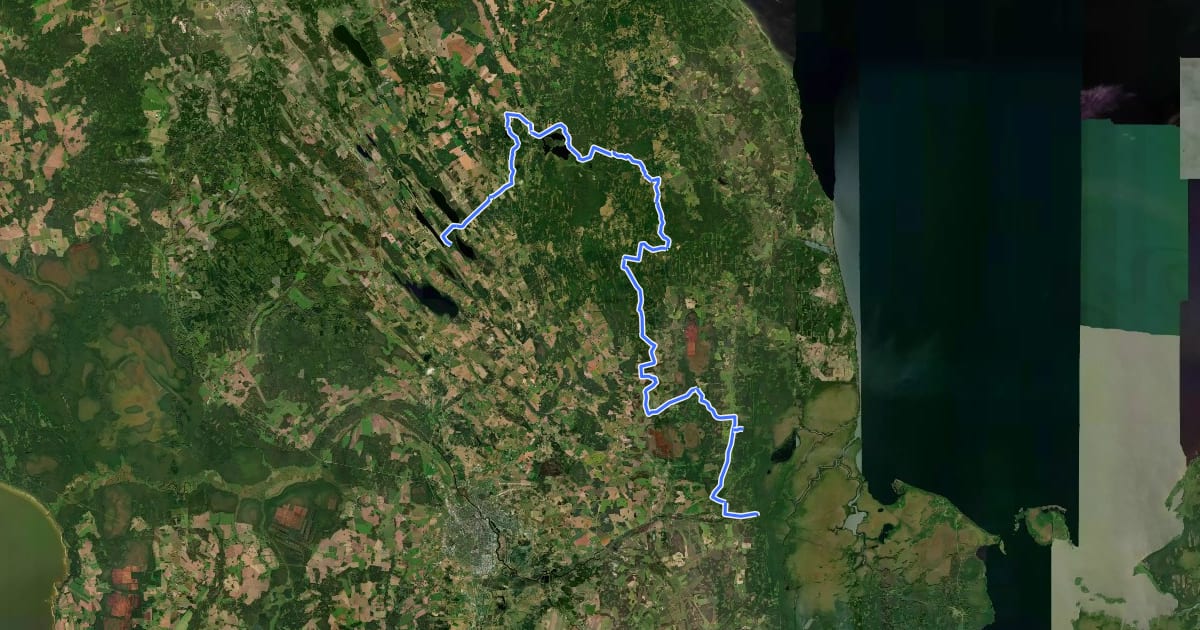 Маршрут Peraküla-Aegviidu-Ähijärve haru. VII lõik: Elistvere – Kantsi на спутниковом снимке