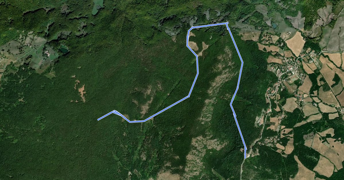 Маршрут Percorso 01 на спутниковом снимке