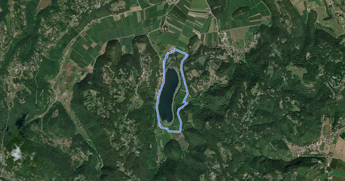 Маршрут Percorso ARANCIO - Lago Alto на спутниковом снимке