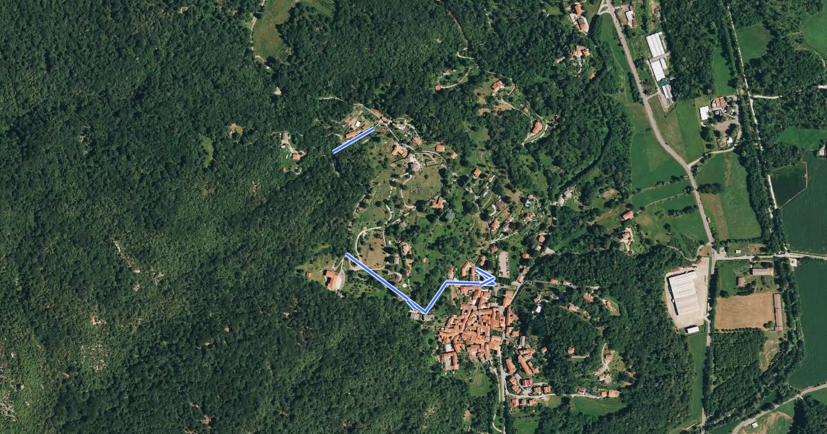 Маршрут Percorso Ass. Serendipità - Municipio di Cassano Valcuvia на спутниковом снимке