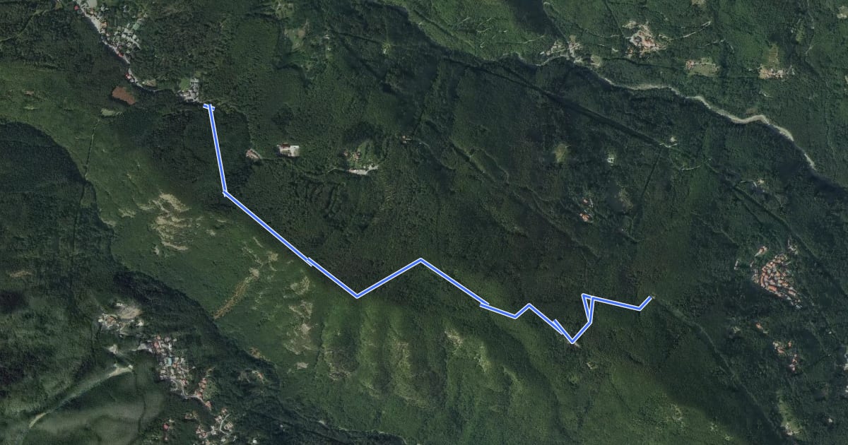 Маршрут Percorso Blu - Via delle Pattuglie на спутниковом снимке