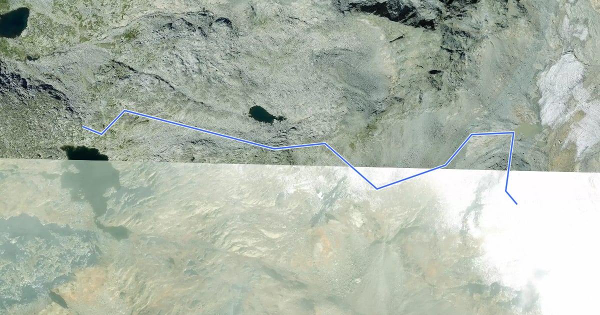 Маршрут Percorso C14 на спутниковом снимке