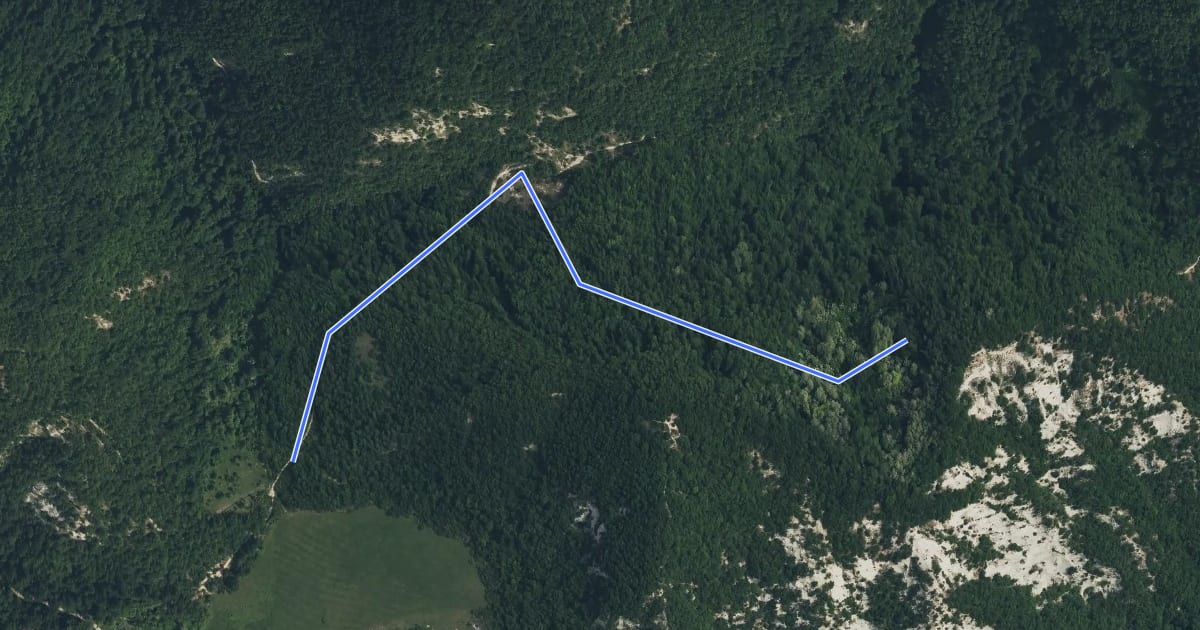 Маршрут Percorso CAI 100A на спутниковом снимке