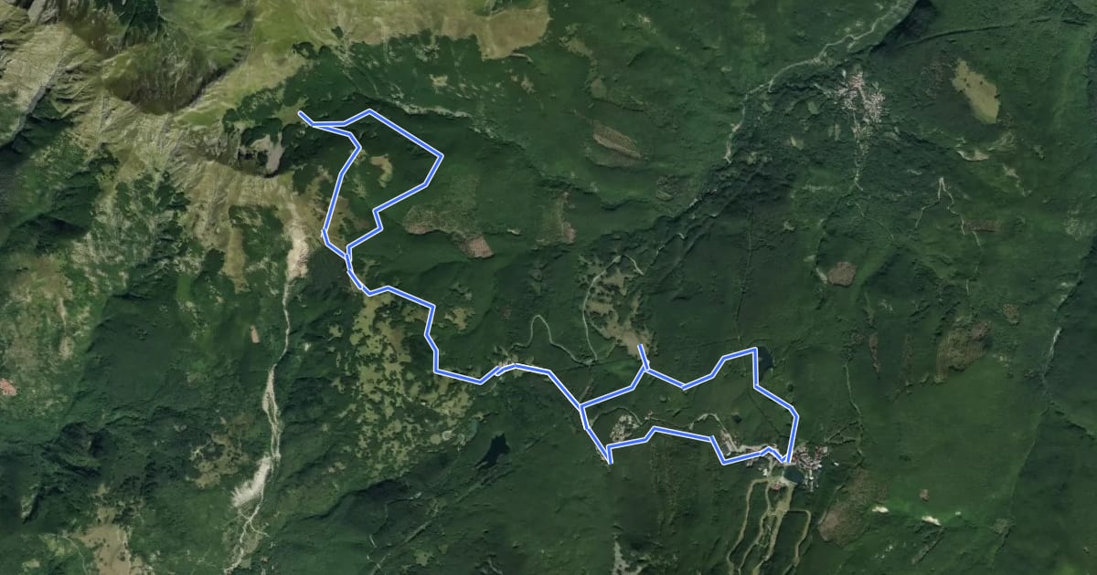 Маршрут Percorso Celeste на спутниковом снимке