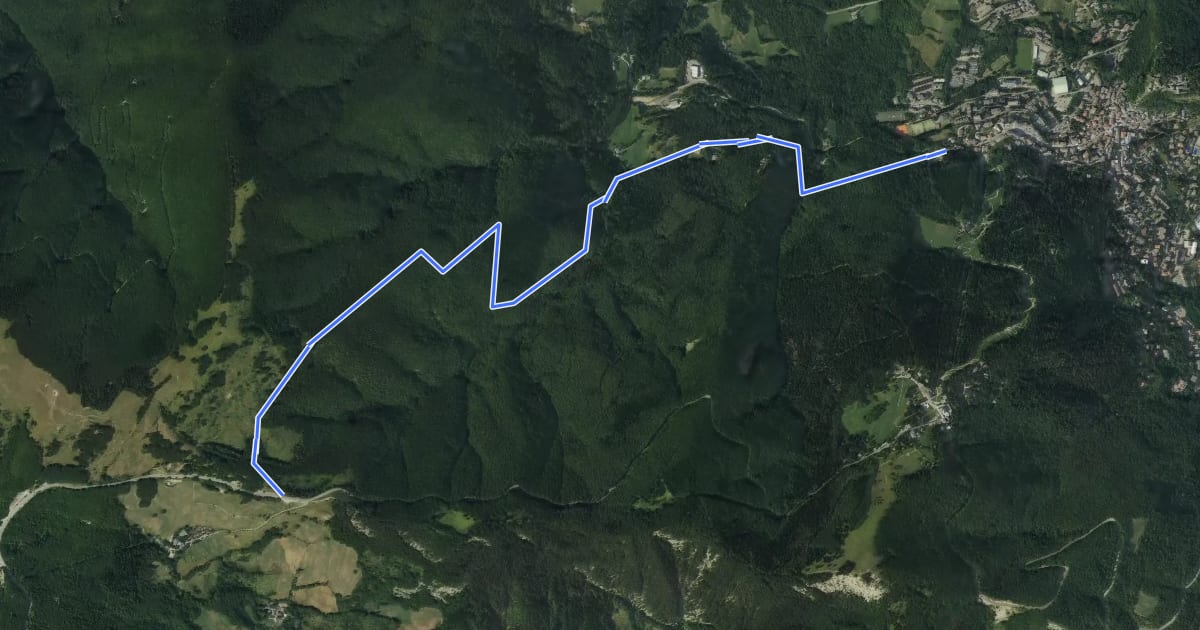 Маршрут Percorso comunale 1 на спутниковом снимке