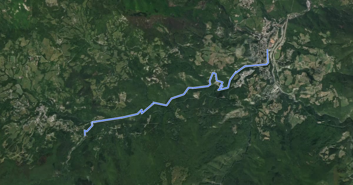 Маршрут Percorso comunale WS04 на спутниковом снимке
